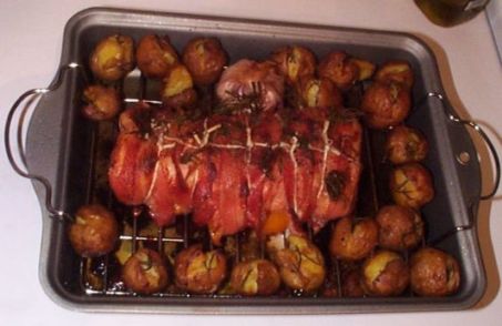 Pork roast cooked