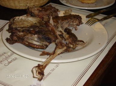 Normita's partially eaten Cabrito